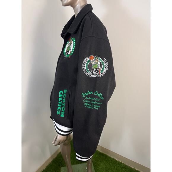 Celtics Ring Leader Varsity Jacket - Black/Green NWT - Picture 8 of 10